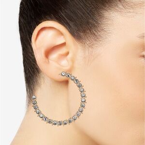 Thalia Sodi Gold Crystal Hoop Earrings